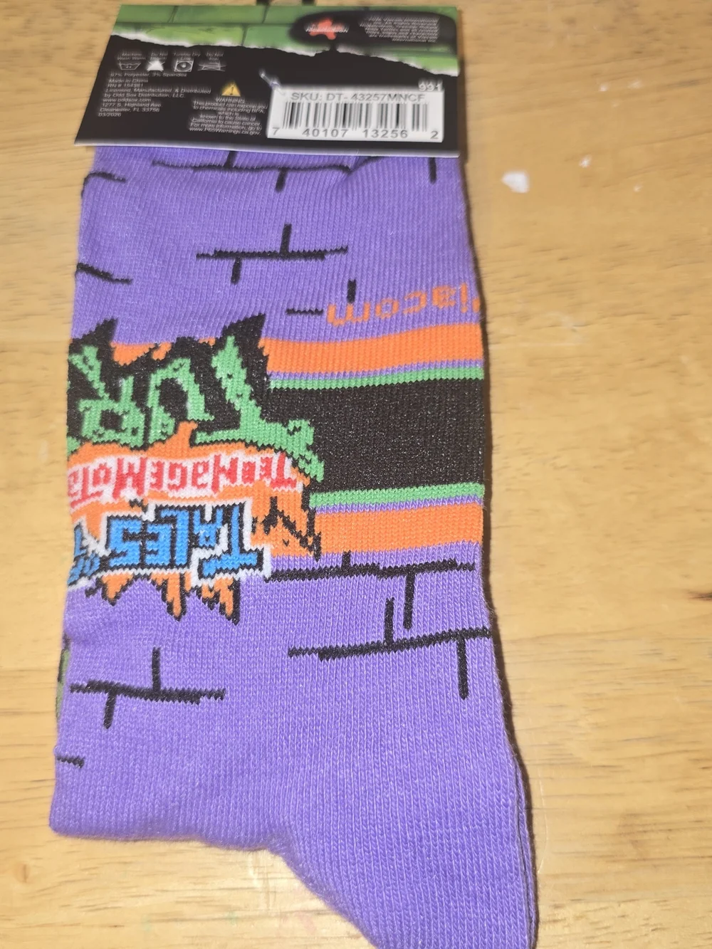 NWT Teenage Mutant Ninja Turtles - TMNT - Crew Socks Nickelodeon
